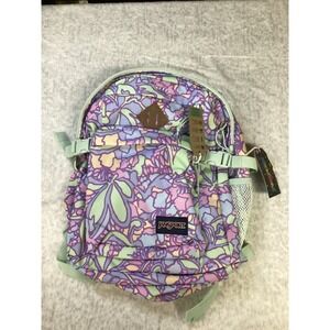 JanSport MainCampus XL Backpack Fluid Floral Pastel Lilac LaptopJS0A4QULGW0